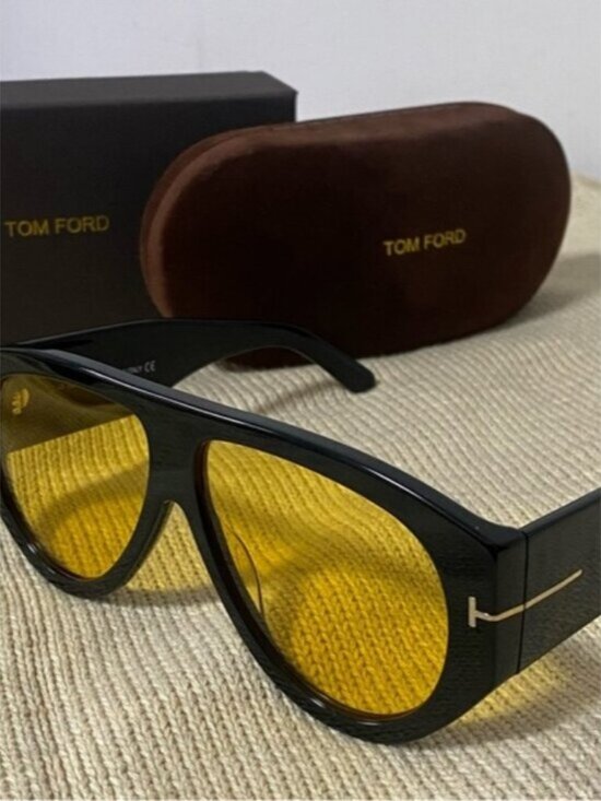Tom Ford Other - Tom Ford Black Sunglasses with Yellow Lenses